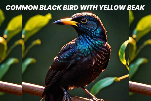 Black Bird With Yellow Beak