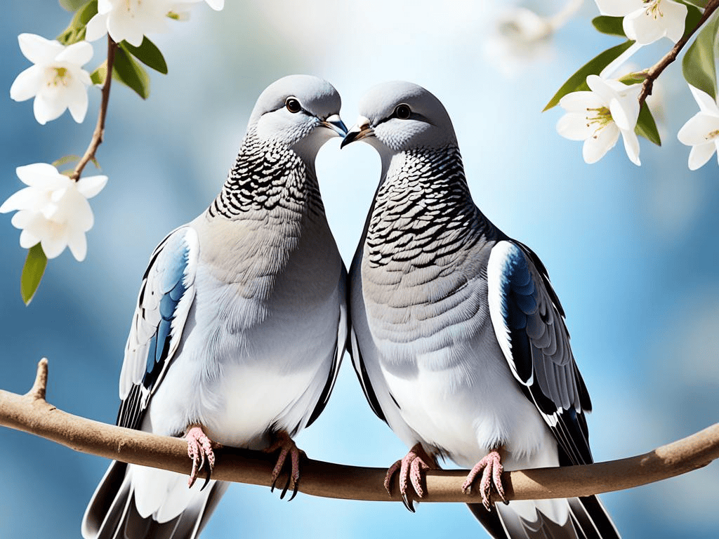 two grey doves