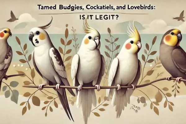 Tamed Budgies Cockatiels and Lovebirds