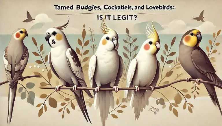 Tamed Budgies Cockatiels and Lovebirds