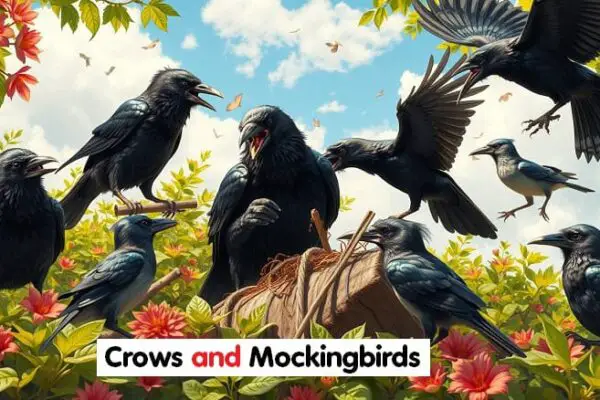 crows and mockingbirds