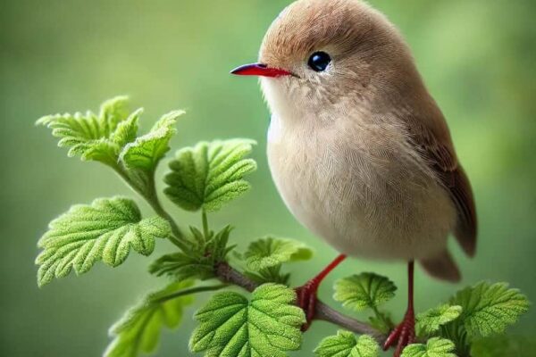 small birds with red beaks