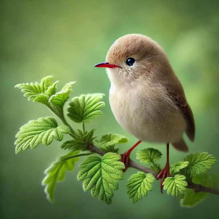 small birds with red beaks